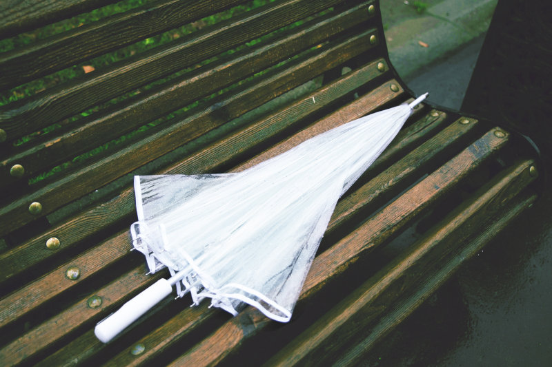 Зонт Прозрачный (белая окантовка) - 